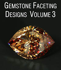 A collection of my best Gemstone Faceting Designs Volume 3 Cover gem facet diagrams