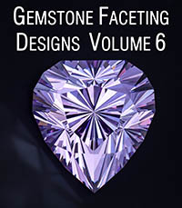 A collection of my best Gemstone Faceting Designs Volume 6 Cover gem facet diagrams